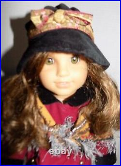 Retired Rebecca American Girl Doll 18 w Meet Outfit, Accessories Black Coat Lot