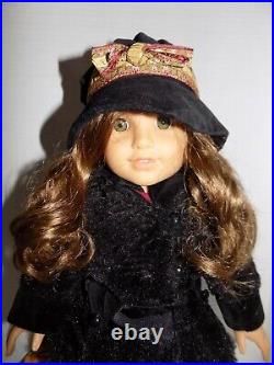 Retired Rebecca American Girl Doll 18 w Meet Outfit, Accessories Black Coat Lot
