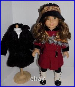 Retired Rebecca American Girl Doll 18 w Meet Outfit, Accessories Black Coat Lot
