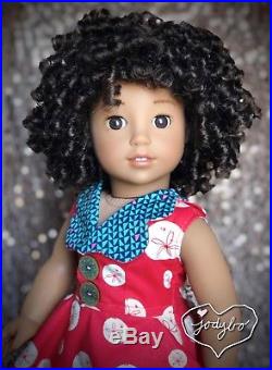 SPUNKY Custom American Girl Doll NANEA brown eyes TM 58 wig OOAK jodybo