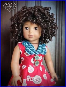 SPUNKY Custom American Girl Doll NANEA brown eyes TM 58 wig OOAK jodybo