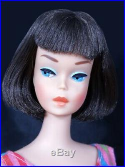 STUNNING Vintage Dark Brunette Long Hair Medium Color American Girl Barbie Doll