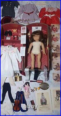 Samantha Pleasant Company American Girl White Body Doll 1986 + Trunk Accessories