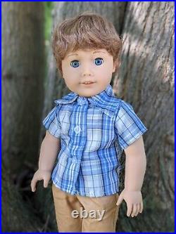 Shane Custom OOAK Boy American Girl Doll Strawberry Blonde Hair Blue Eyes Logan