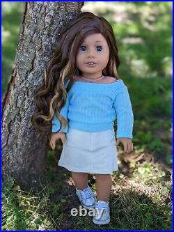 Shanice Custom American Girl Doll OOAK Brown Hair Brown Eyes Addy Freckles
