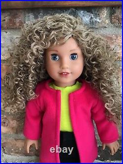 Stacy Custom American Girl Doll OOAK Blonde Curly Hair Blue Eyes Courtney 80s