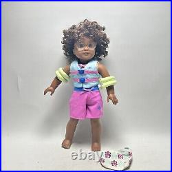 Tameka Custom American Girl Doll OOAK Black Curly Hair Brown Eyes Glasses