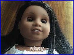 Thea Custom American Girl Doll OOAK Black Hair Dark Blue Eyes Sonali