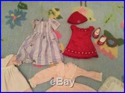 Two Authentic American Girl Dolls and Large lot of American Girl doll clothes