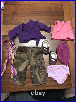 Used 2005 Girl of the Year American Girl Doll Marisol outfits, Bk, Display Case