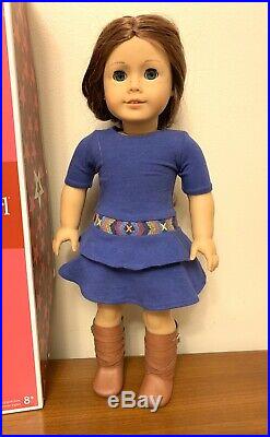 Used American Girl Doll Saige In Original Outfit, Earrings With Original Box