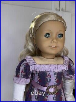 VGUC American Girl Doll Caroline with Meet Outfit, Accessories, & Holiday Outfit