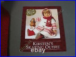 VINTAGE 1997 American Girl Doll Kirsten Skating Outfit Coat Scarf Ice Skates NR