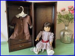 VTG American Girl Doll Samantha AND personalized AG Wooden Trunk! Christmas Joy