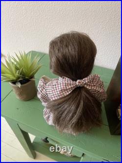 VTG American Girl Doll Samantha AND personalized AG Wooden Trunk! Christmas Joy