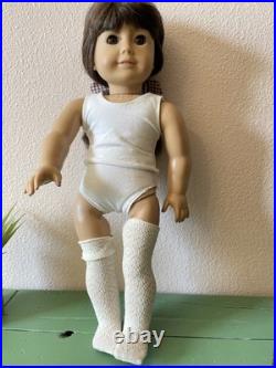 VTG American Girl Doll Samantha AND personalized AG Wooden Trunk! Christmas Joy