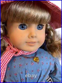 VTG American Girl KIRSTEN doll Pleasant Company +Shoes Hankie NecklaceFAST SHIP