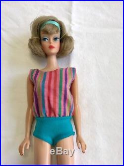 Very Rare Vitage Barbie Side Part American Girl Je Doll Ash Blonde High Color