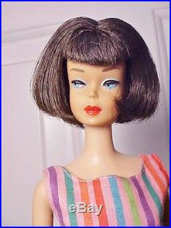 Vint. Barbie 1965/66 COAL BRUNETTE AMERICAN GIRL Doll Hi Color