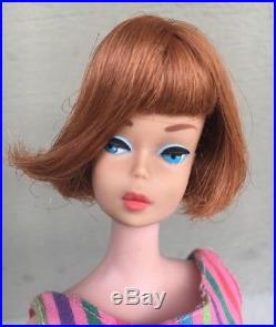 Vintage 1966 Titian Redhead American Girl Barbie Doll OSS Near Mint