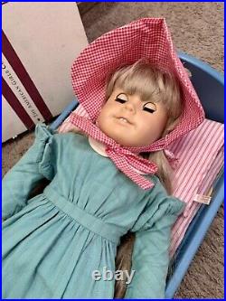 Vintage American Girl 18 Kirsten Doll Pleasant Company withBed Mattress Backpack