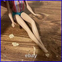 Vintage American Girl 1958 Transitional Bubble Cut Barbie Doll Swimsuit 1071