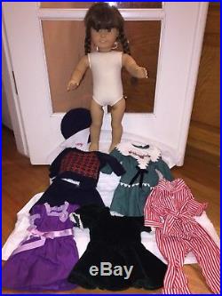 Vintage American Girl Doll Molly 5 Outfit Lot Pleasant Company White Body Pajama
