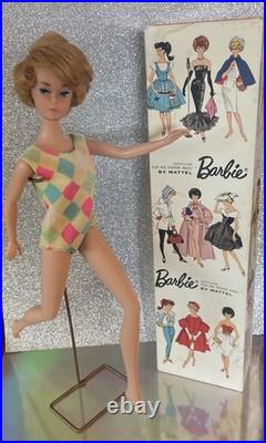 Vintage Barbie /AG face/bendable legs/RARE color magic suit /Easter dress/box