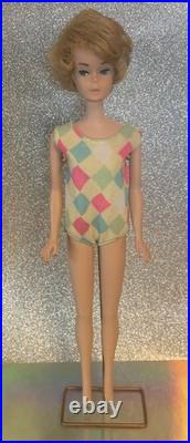 Vintage Barbie /AG face/bendable legs/RARE color magic suit /Easter dress/box