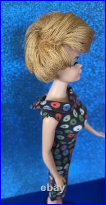 Vintage Barbie /AG face/bendable legs/RARE color magic suit /Easter dress/box