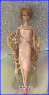 Vintage Barbie /AG face/bendable legs/RARE color magic suit /Easter dress/box