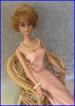 Vintage Barbie /AG face/bendable legs/RARE color magic suit /Easter dress/box