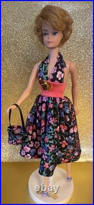 Vintage Barbie /AG face/bendable legs/RARE color magic suit /Easter dress/box