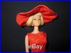 Vintage Barbie AMERICAN GIRL Doll Blonde Hair BEST BOW GLAMOUR HAT Free Ship USA