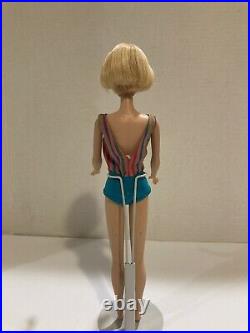 Vintage Barbie American Girl Blonde With Oss Yellow Lips