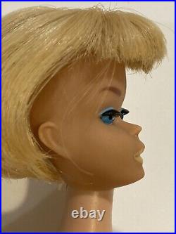 Vintage Barbie American Girl Blonde With Oss Yellow Lips