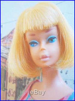 Vintage Barbie American Girl Doll Long Lemon Blond Hair, Box Mattel Japan Exc