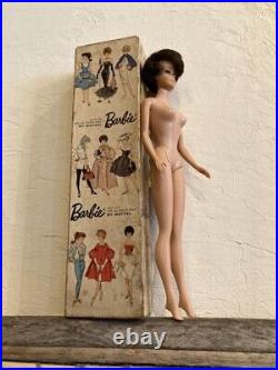 Vintage Barbie Doll Bubblecut Black Mattel 1962 In Box Made in Japan