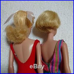 Vintage Barbie Doll Lot 3 Dolls Set Bubble Cut Ponytail American Girl Bendable