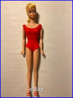 Vintage Barbie Doll Swirl Ponytail American Girl Face Original Hair Ribbon