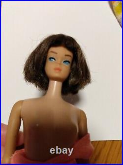 Vintage Barbie Long Hair Silver Brunette American Girl Low Color Orig Sold Nude