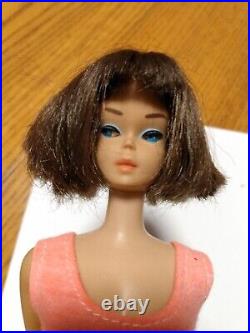 Vintage Barbie Long Hair Silver Brunette American Girl Low Color Orig Sold Nude