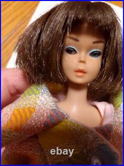 Vintage Barbie Long Hair Silver Brunette American Girl Low Color Orig Sold Nude