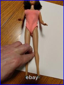 Vintage Barbie Long Hair Silver Brunette American Girl Low Color Orig Sold Nude