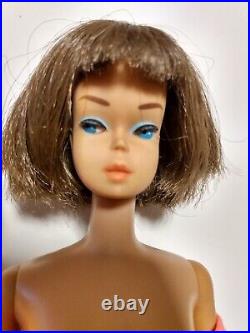 Vintage Barbie Long Hair Silver Brunette American Girl Low Color Orig Sold Nude