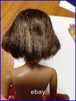 Vintage Barbie Long Hair Silver Brunette American Girl Low Color Orig Sold Nude