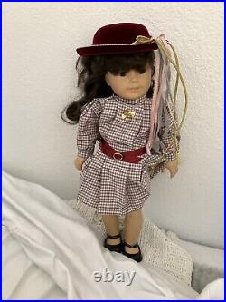 Vintage Early 1990s Samantha American Girl With 2 Outfits. Hat And Doll Hairbrush