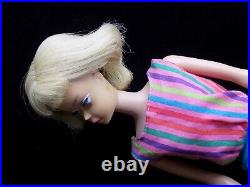 Vintage Long Hair American Girl Barbie Doll TLC Ash Blonde in 0riginal Swimsuit