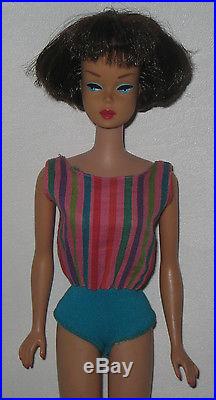 Vintage Mattel Barbie American Girl Brunette Doll Bendable Leg in OSS Mint HK21