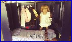 Vintage Pleasant American Doll Kristen With Trunk Pull Out Bed Lots Of Clothes